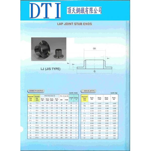 Stub End, Lap Joint, Stainless Steel Stub End