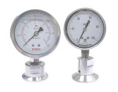 衛生級壓力表, 食品級隔膜式壓力錶, 均質機壓力表, 衛生級溫度錶(Sanitary Pressure Gauge/Thermometer)